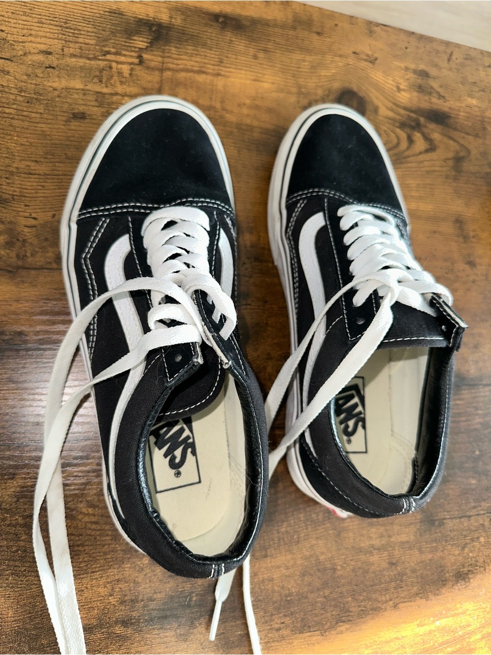 Vans Black & White Low-Top Skate Sneakers